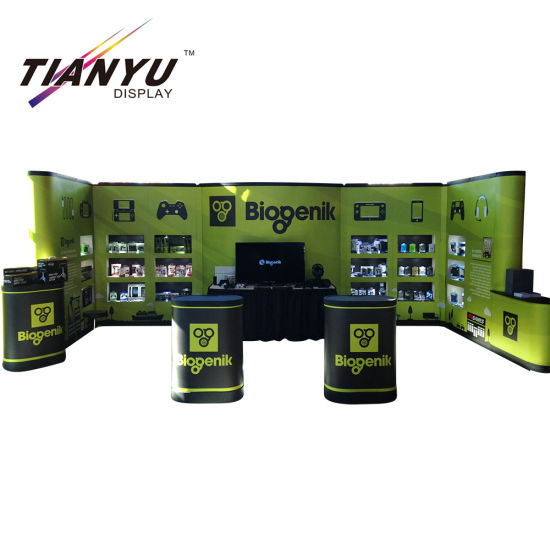 新型铝合金PVC展会向上折叠广告落地拉网展架背摔展架