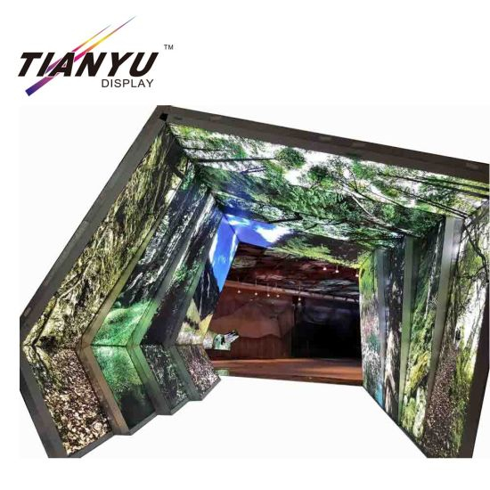 田宇执行定制的展台设计适用于不同形状铝面料LED灯箱
